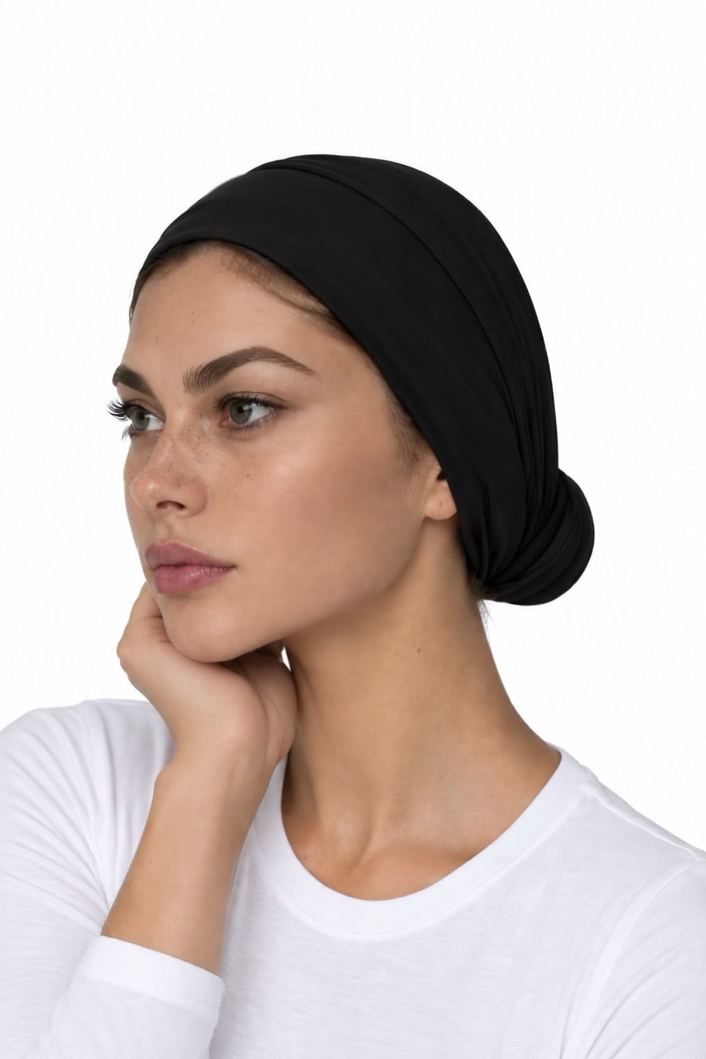 Black Premium Twirl Bun Turban