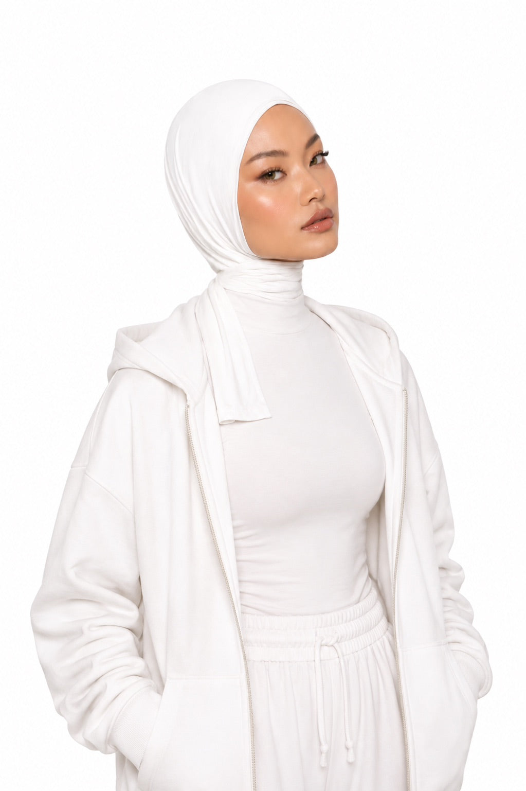 Mini Milk White Jersey Hijab