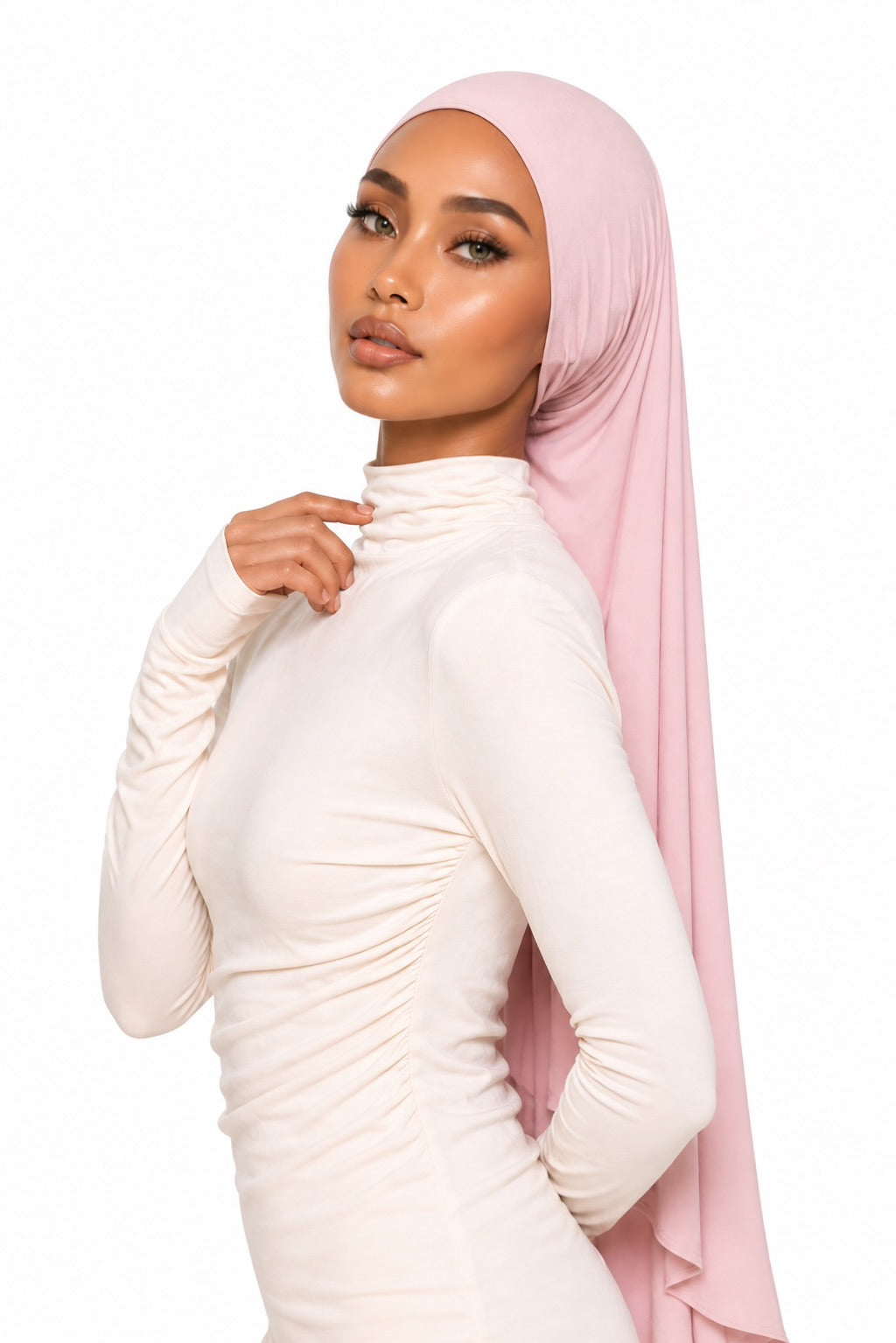 Rose Blush Jersey Veil