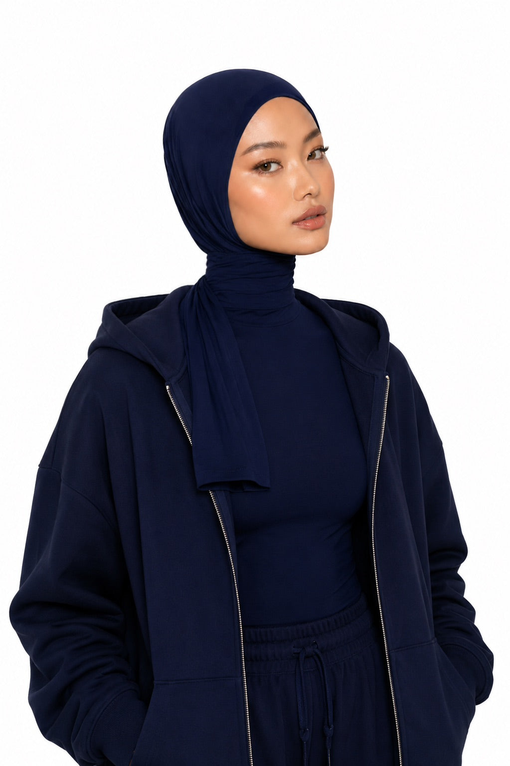 Mini Midnight Blue Jersey Hijab