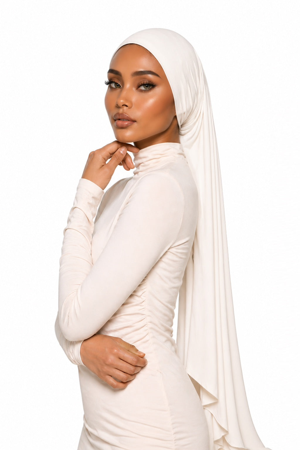 Milk White Jersey Veil