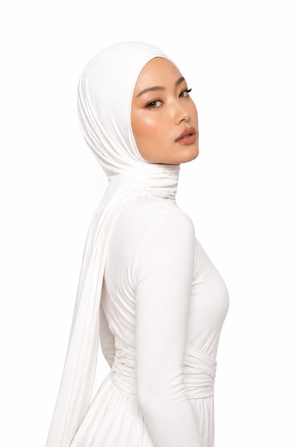 Milk White Jersey Hijab