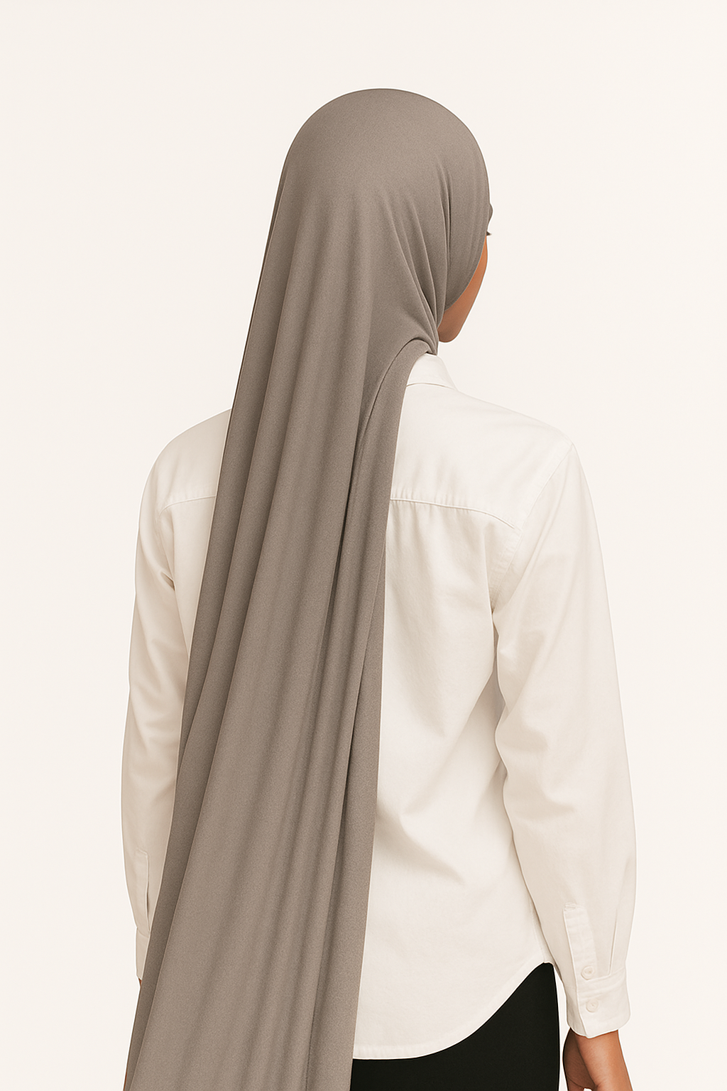 Stone Grey Jersey Hijab