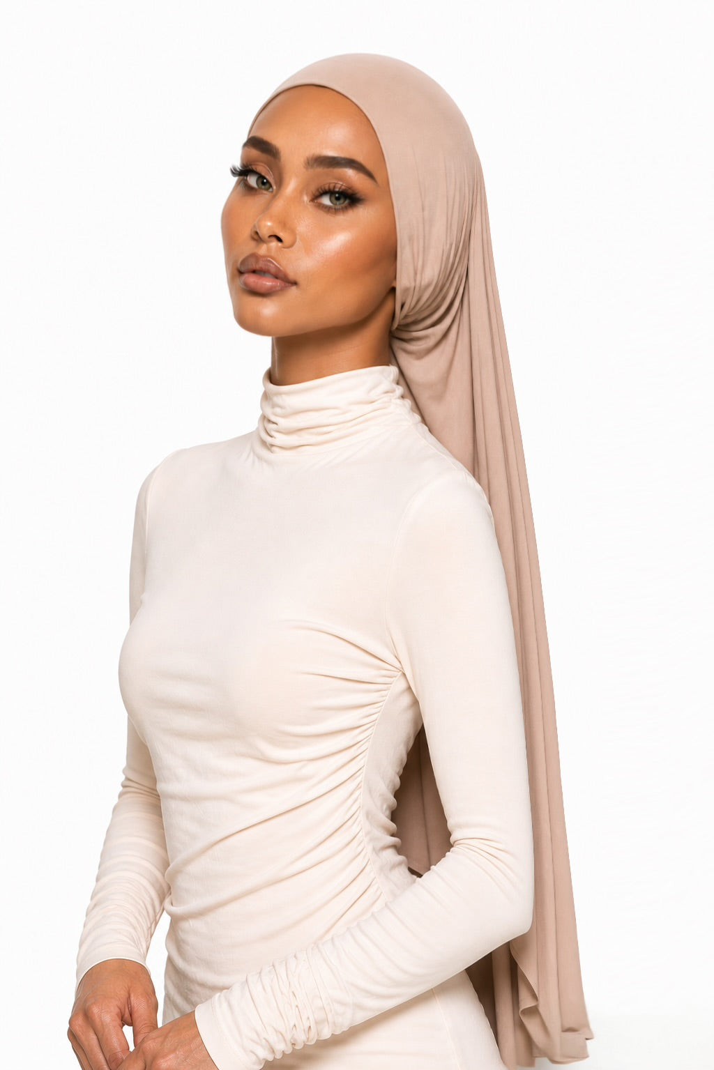 Pale Nude Jersey Veil