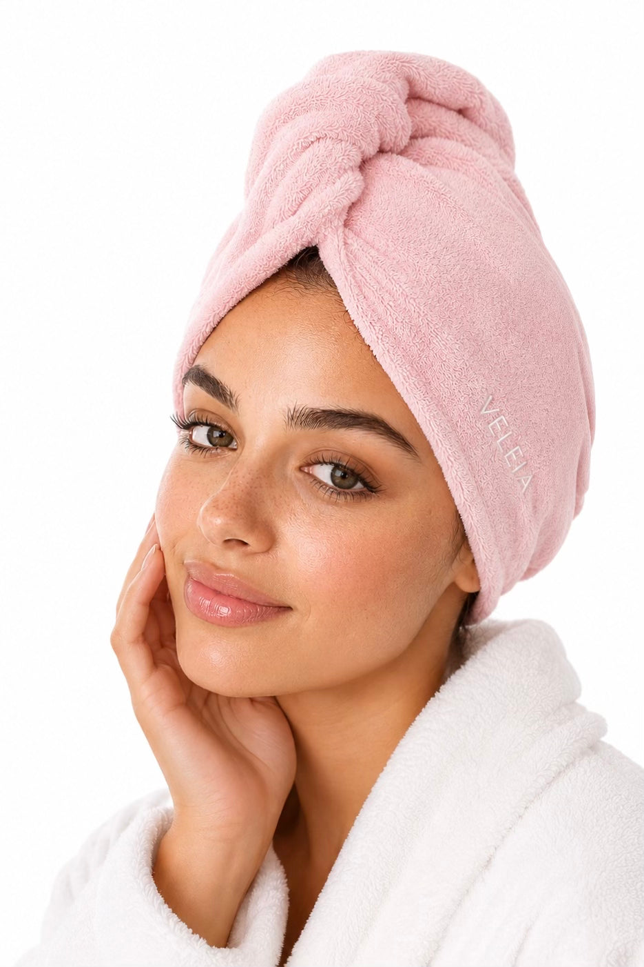 Veleia Pink Cloud Hair Towel