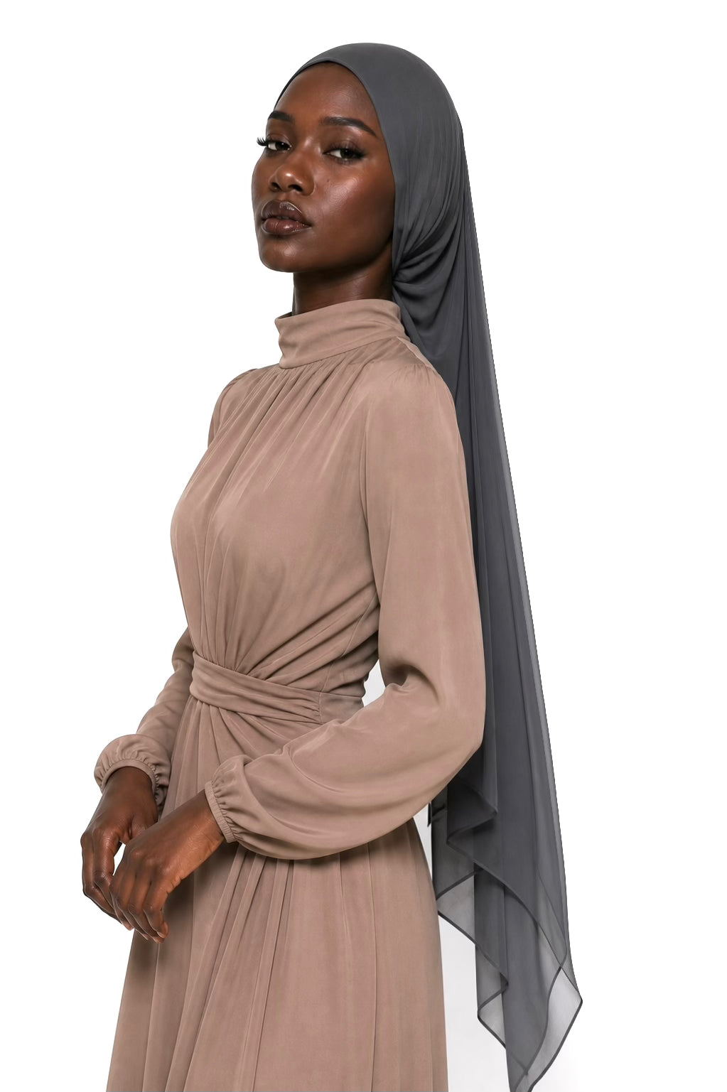 Shadow Grey Chiffon