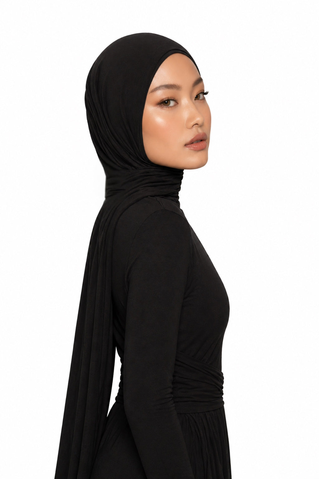 Midnight Black Jersey Hijab