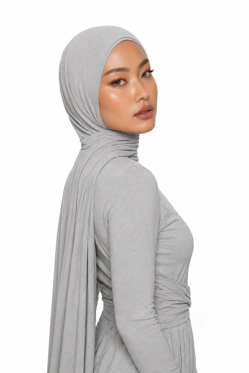 Pearl Grey Jersey Hijab