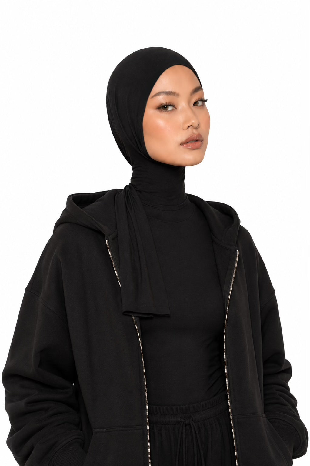 Mini Midnight Black Jersey Hijab