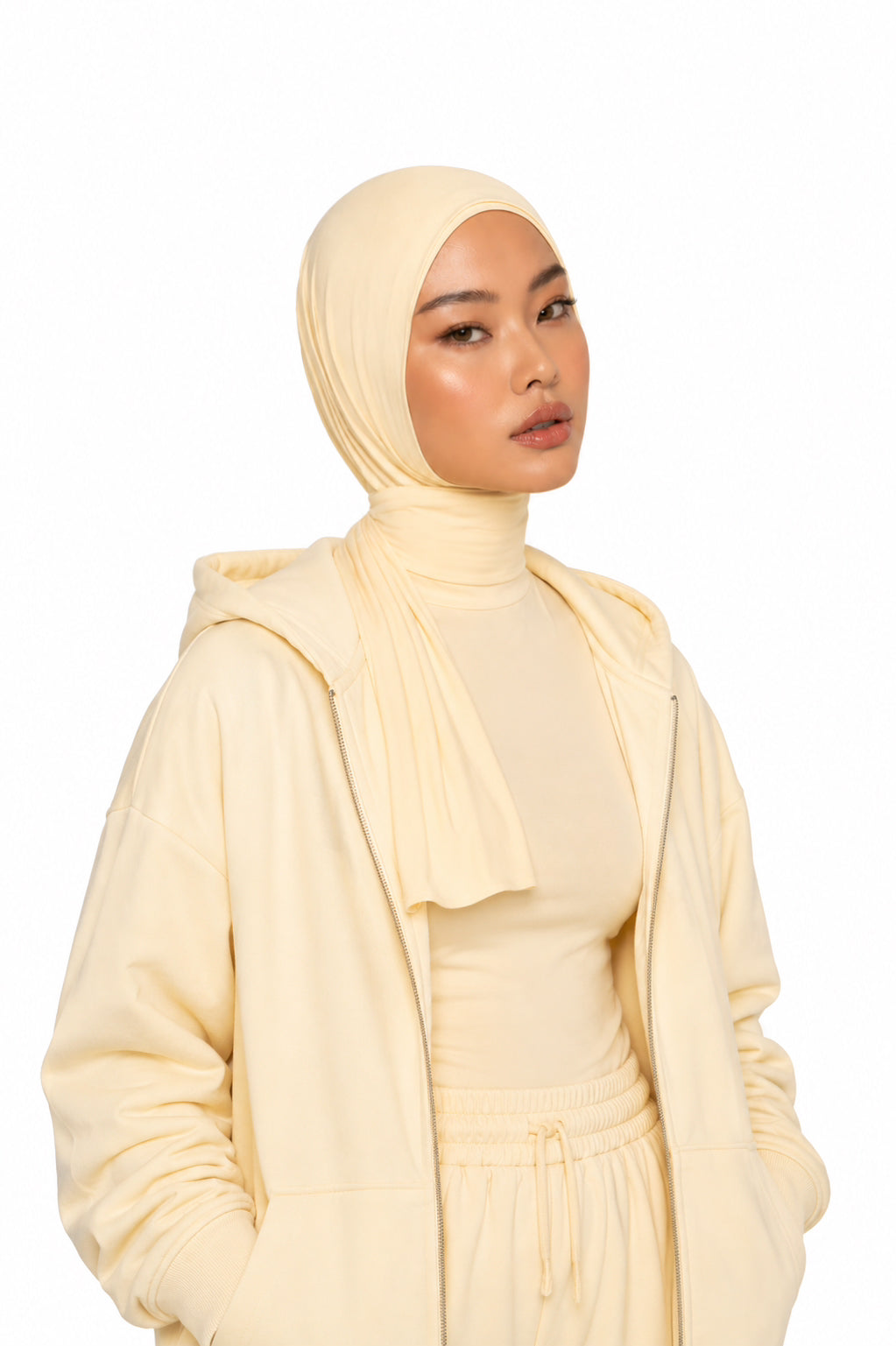 Mini Parchment Yellow Jersey Hijab