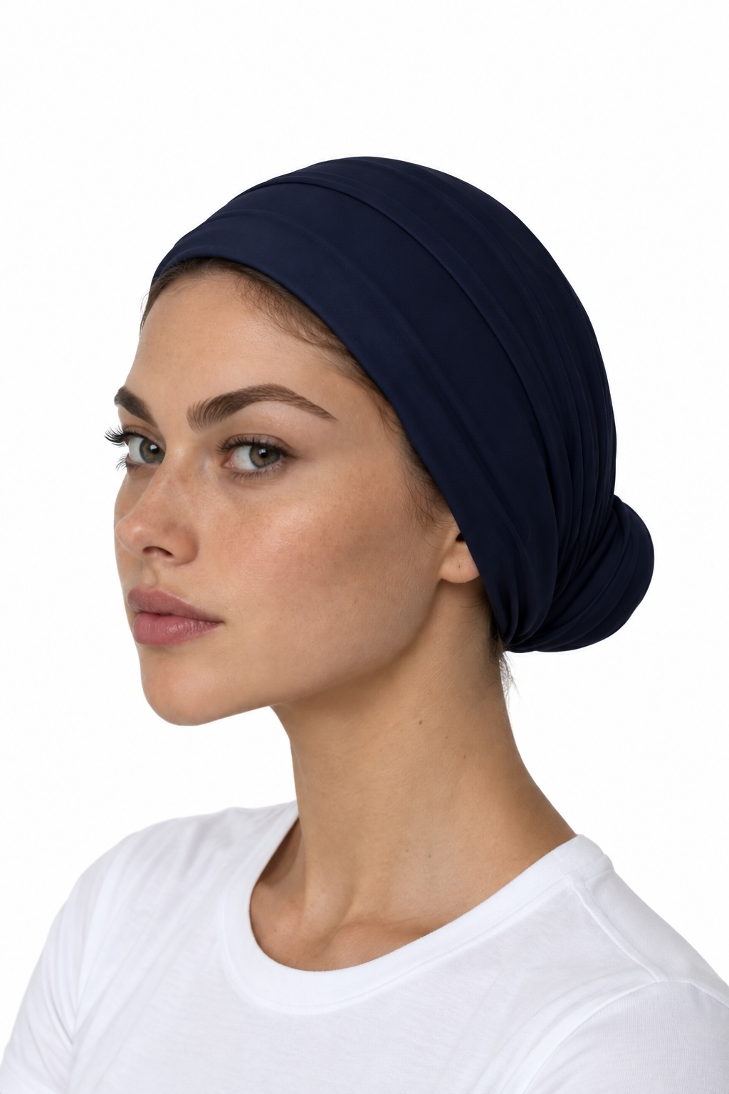 Navy Premium Twirl Bun Turban