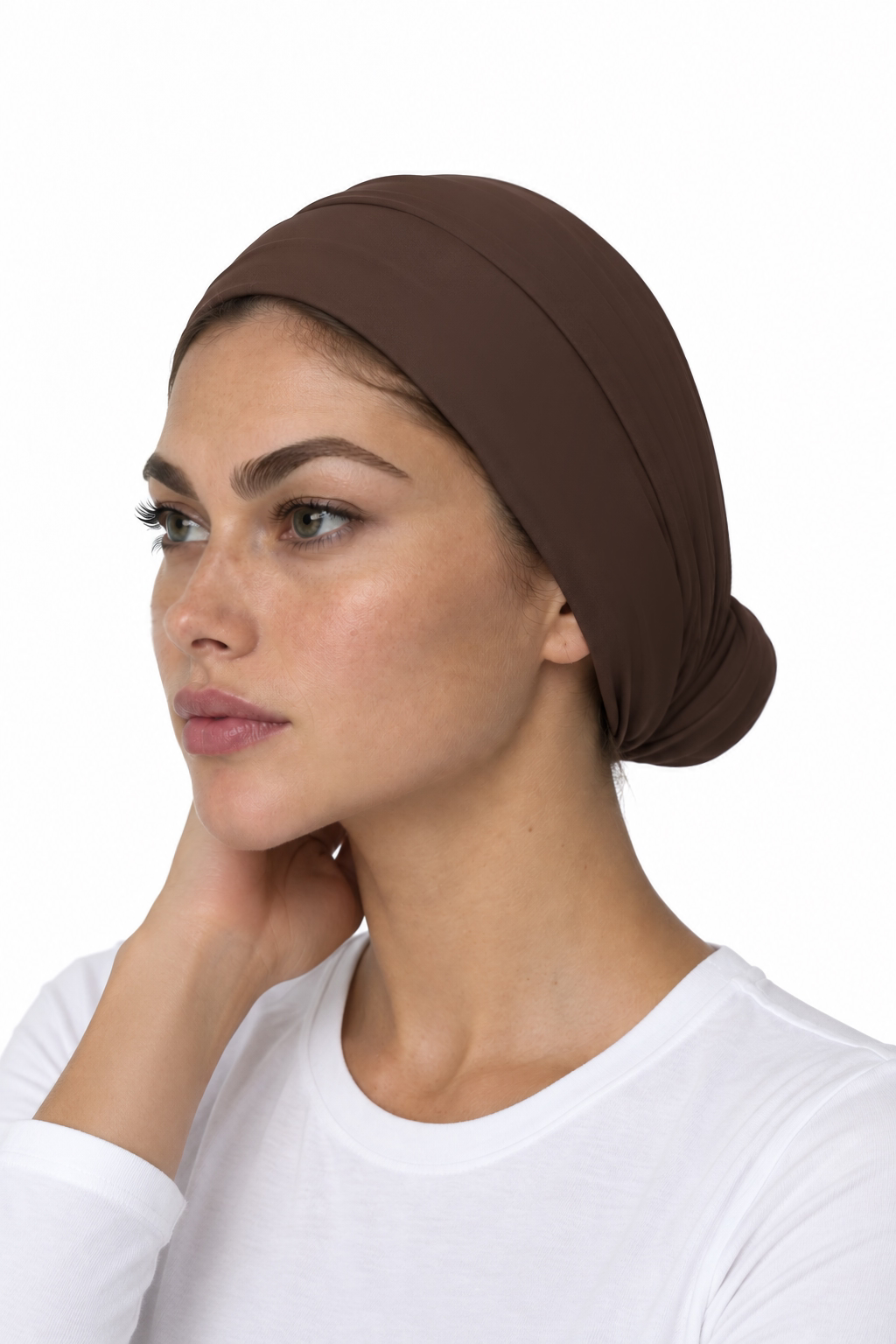 Brown Premium Twirl Bun Turban